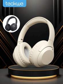 Teckwe Nuevos auriculares inalámbricos con diadema extensible, cobertura completa de oreja, llamadas HD, orejeras plegables, sonido HIFI, graves extra, larga duración de la batería, viaje, negocios, carga USB-C, regalo económico - Unitalla - Ver 1