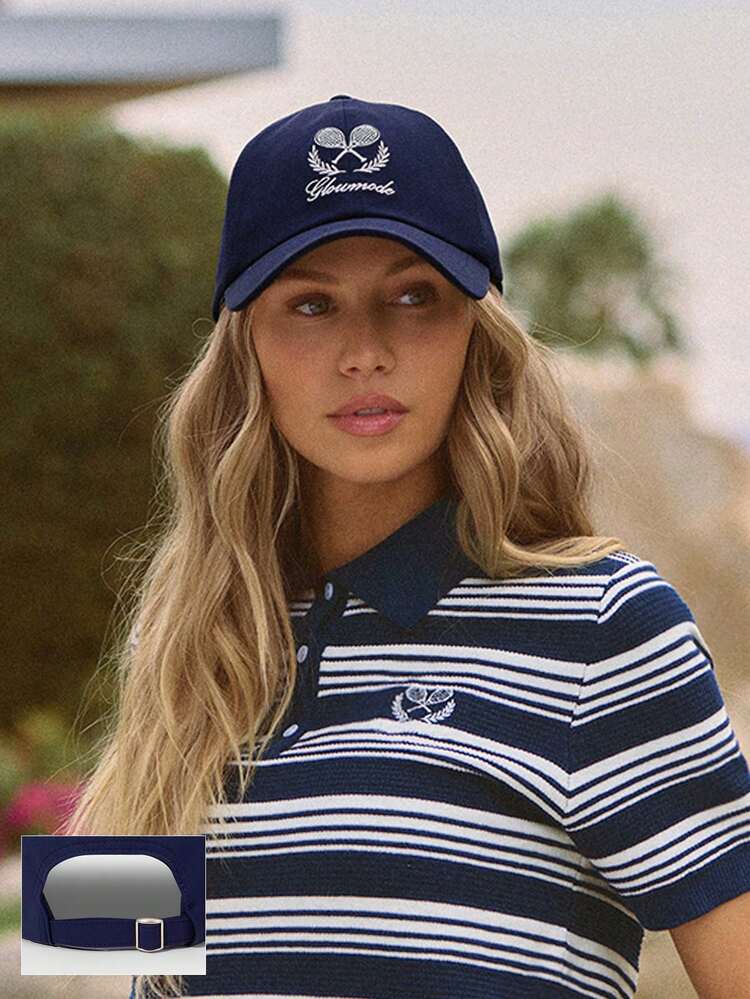 Sunny Rounds Nylon Water-Repellant Lightweight Adjustable Back Closure Mesh Sweatband Reflective Logo Tennis Embroidery Tennis Cap Hat Golf Pickleball Daily Casual Wear