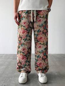 HUEFORM 男士提花直筒裤，宽松舒适版型，时尚百搭之选 - 白色 - 查看 5