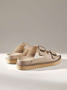 Solecia Zapatos de mujer con suela gruesa, sandalias versátiles para usar en primavera y verano, zapatos de vacaciones de verano, zapatos de primavera, zapatos de vacaciones de primavera, zapatos de Pascua, zapatos de Navidad - Espejo de albaricoque - Ver 4