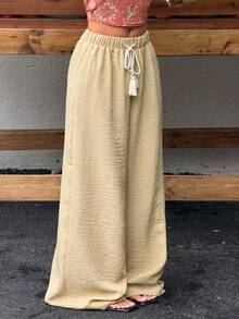 Sunnyshic Quần ống đứng đính hạt cườm, quần nữ thanh lịch phong cách Boho, quần hè cho nữ, quần vải lanh cho nữ, quần ống rộng mùa hè, quần ống rộng cho nữ, quần đi biển cho nữ, quần vải lanh, quần che áo tắm cho nữ, quần hè cho nữ, bộ đồ đi nghỉ mát cho nữ, quần nữ, trang phục mùa hè cho nữ, trang phục mùa hè cho nữ, quần ống rộng cho nữ, quần vải lanh cạp cao mùa hè cho nữ. - Màu Khaki - Xem 6