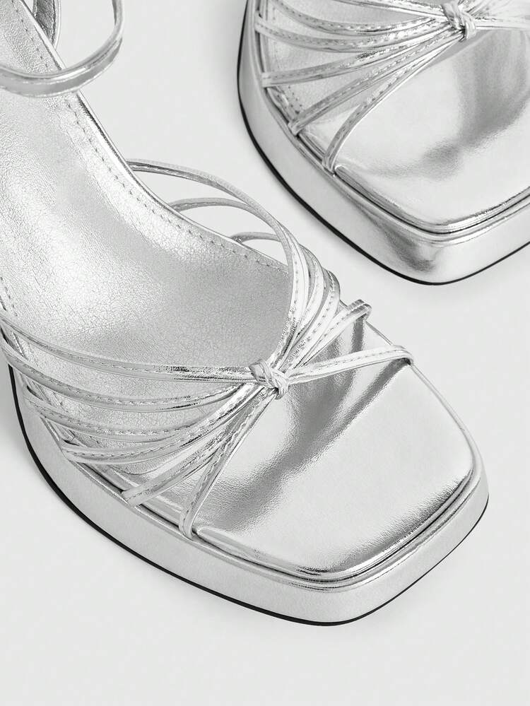 CUCCOO LuxiPop Women's Fashionable Waterproof Thick-Soled High Heel Sandals, Suitable For Summer, Vacation Outfits, Travel Essential, 2000's Style