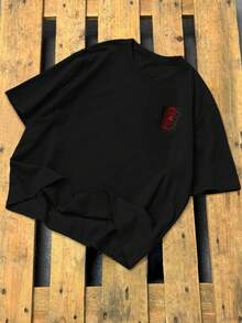 Manfinity LEGND Men's Retro Poker Graphic T-Shirt - Black - View 2