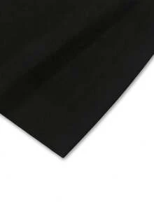 Manfinity Hypemode 男士圆领字母印花休闲百搭日常短袖T恤 - 黑色 - 查看 4