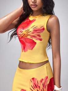 plantica Casual Sexy Urban Chic Minimalist Y2K Subculture Fashion Women's Printed Rhinestone Embellished Top, Suitable For Music Festivals, Daily, Vacation, Dates, Parties, New Year, Valentine's Day, Spring/Summer - Multicolor - View 5