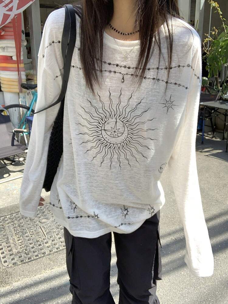 Women's Round Neck Fresh And Youthful Summer T-Shirt Graphic Tees Women Oversized