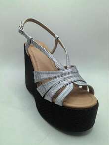 Sugerpunk Platform Sandals Women's Slippers Fish Mouth Wedge Heel Fashion Women's Shoes - Silver - View 10