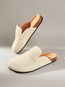 Solecia 女士休闲百搭通勤简约平底鞋 - 杏色 - 查看 2