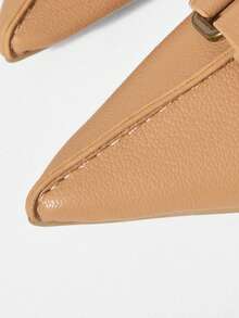 Mnmlis Women's Pointed Toe Buckle Design Fashionable Elegant High Heel Mules - Brown - View 5