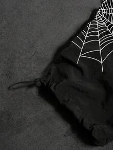 Sport MetroGents Men's Spider Web Print Drawstring Waist Jogger Pants - Black - View 5