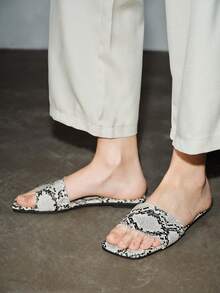 Giày Sandal Nữ In Hình Da Rắn, Giày Sandal Thời Trang Mùa Hè - Nhiều màu - Xem 6