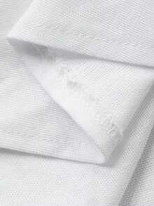 DAZY Men's White Polo Collar Long Sleeve Casual Pocket Shirt, Spring Summer - White - View 9