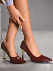 CUCCOO SZL 女士高跟鞋 - 酒紅色 - 查看 6