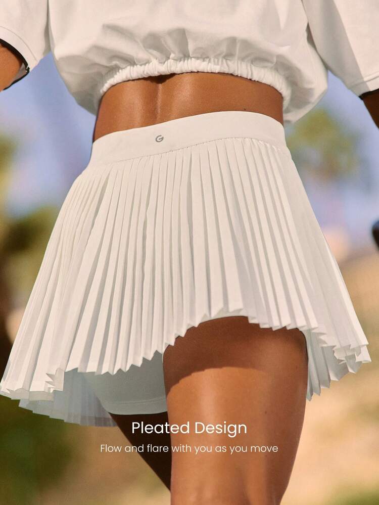 UPF 50+ Quick-Dry Mini Pleated Tennis Skirt