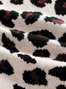 ROMWE MEN Camiseta sin mangas con botones y estampado de leopardo jacquard para hombre - Multicolor - Ver 5