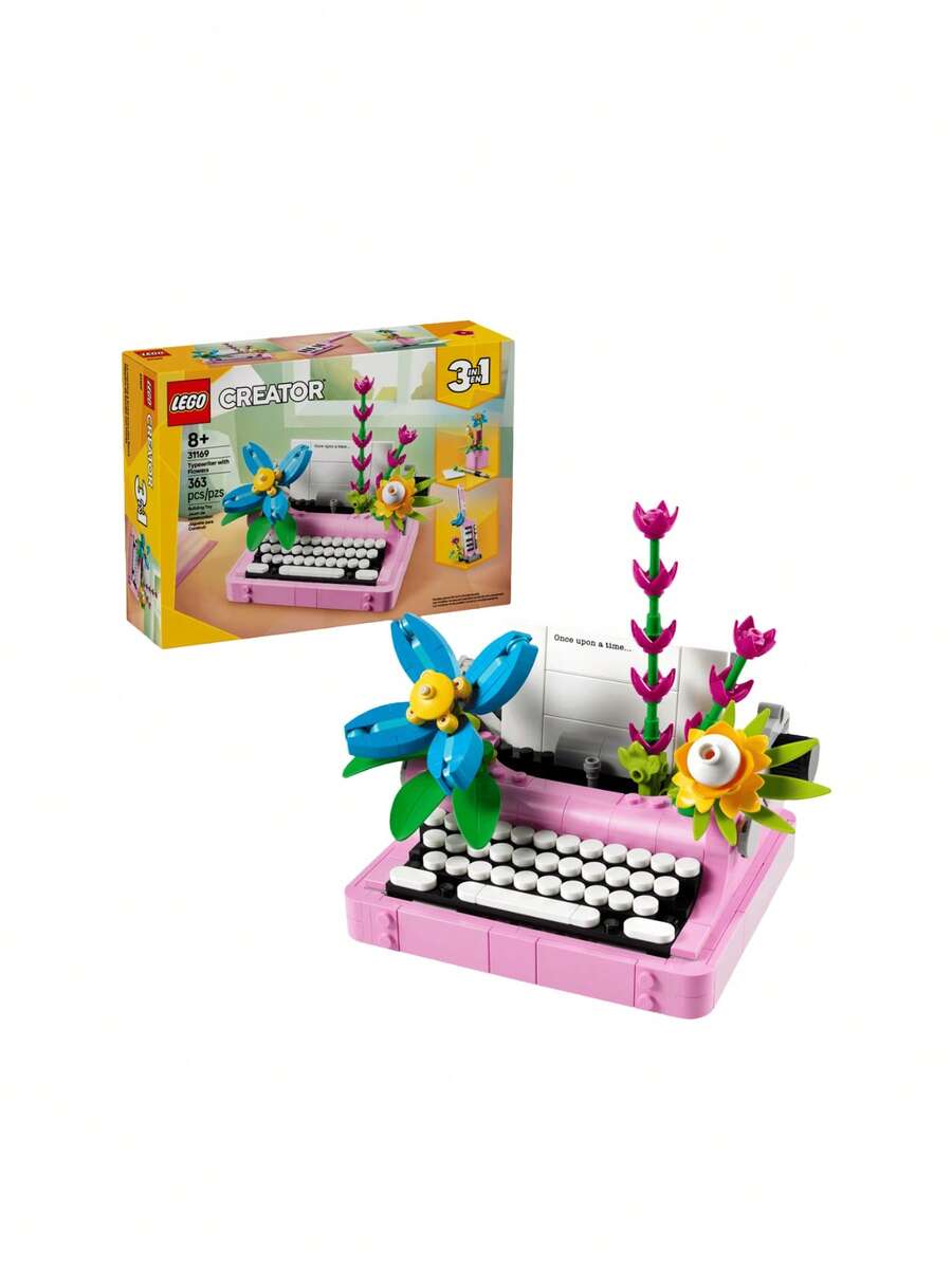LEGO Creator 3-In-1 Typewriter With Flowers Kids 8Years+ 31169 - Multicolor - View 1