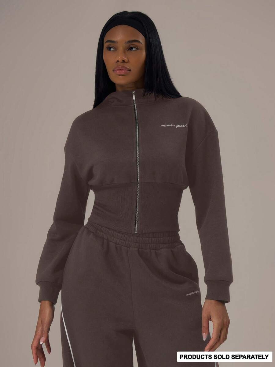 Musera Sport Áo nỉ thể thao nữ - Màu nâu  Mocha - Xem 1