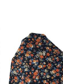 SHEIN Clasi 女士极简印花短袖中长连衣裙 - 彩色 - 查看 7