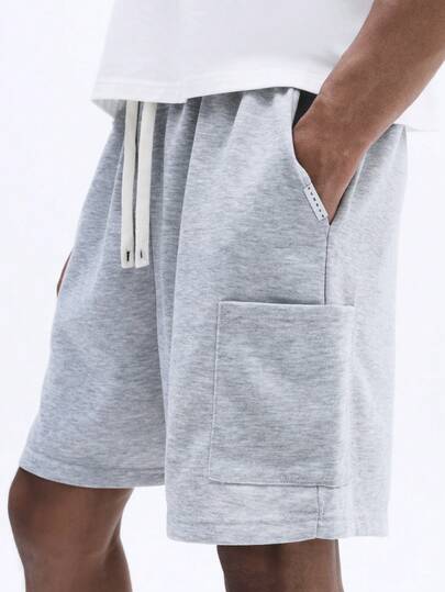 SUMWON Pantalones cortos cargo con cintura con cordón y bolsillos laterales, ajuste relajado, uso casual de verano, cómodos para el día a día