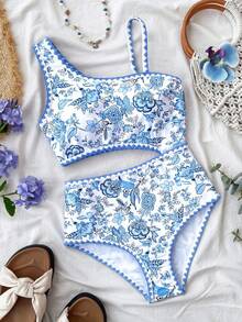Azul y blanco