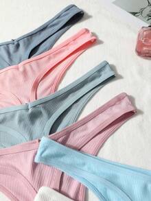 Lowkey Lull 7条/包 女士无痕丁字裤，休闲日常穿着 - 彩色 - 查看 3