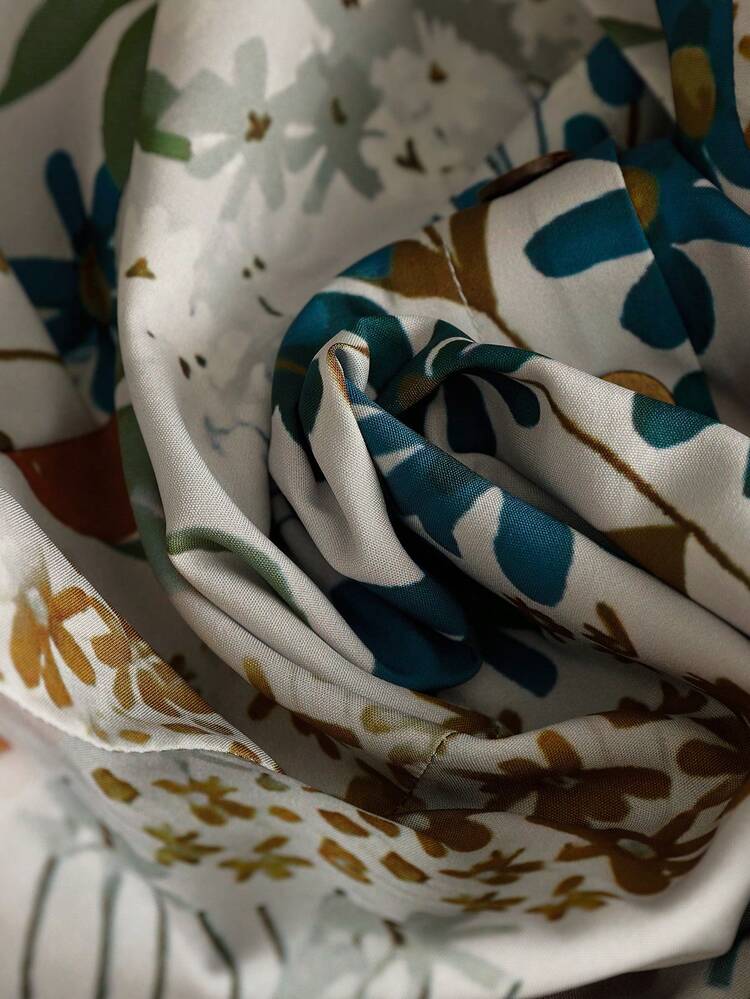 Plus Size Floral Print Scoop Neck Short Sleeve Top And Solid Color Wide Leg Pants 2 Piece Set Summer Outfits Summer Clothes  Spring  Spring Outfit Women Spring Clothes Country Style For Women Vacation Outfits Women  Summer Holiday Outfits Women's Summer Two-Piece Sets  Women's Summer Set  Co Ords Sets Women Summer Women Spring Sets Women Vacation Outfit Sets