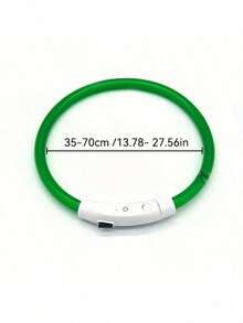 PETSIN 1pc Rechargeable LED Lighted Pet Collar, With Three Lighting Modes, Visible At Night, Ensuring The Safety Of The Pet. The Collar Can Be Freely Adjusted In Length. A Festive Atmosphere Collar, Suitable For Small, Medium And Large Cat And Dog - Multicolor - View 17