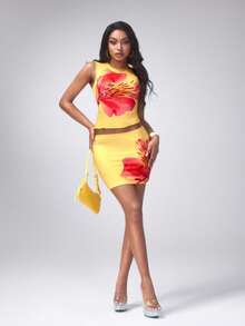 plantica Casual Sexy Urban Chic Minimalist Y2K Subculture Fashion Women's Printed Rhinestone Embellished Top, Suitable For Music Festivals, Daily, Vacation, Dates, Parties, New Year, Valentine's Day, Spring/Summer - Multicolor - View 6