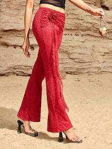 Zyxie Quần ren đỏ trang trí dành cho nữ - Đỏ - Xem 7