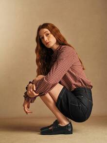 Rosivie Women's Lace-Up Design Fashionable High Heels, Versatile For Daily Wear - Black - View 1