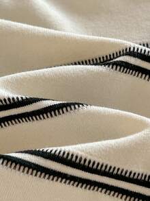 Loomiva 3pcs Baby Boy Striped Pattern Round Neck Long Sleeve Half-Zip Pullover Outfit Set - Multicolor - View 6