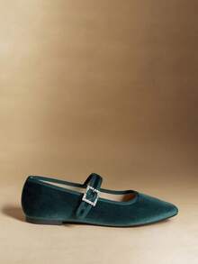Rosivie Women's Buckle Design Casual Flat Loafers - Green - View 2