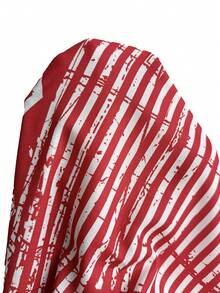 大码女式几何印花条纹拼接休闲度假连衣裙，女士度假装，女士碎花连衣裙，女士假日装，女士夏季装，女士春季装，非洲印花连衣裙，度假装，红色抽象印花连衣裙，女士连衣裙，大码连衣裙，布布连衣裙，非洲大码夏季连衣裙，非洲女装，非洲夏季连衣裙，女士大码连衣裙，非洲女装，大码度假装 - 彩色 - 查看 3