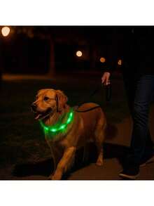 PETSIN 1pc Rechargeable LED Lighted Pet Collar, With Three Lighting Modes, Visible At Night, Ensuring The Safety Of The Pet. The Collar Can Be Freely Adjusted In Length. A Festive Atmosphere Collar, Suitable For Small, Medium And Large Cat And Dog - Multicolor - View 12