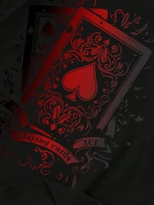 Manfinity LEGND Men's Retro Poker Graphic T-Shirt - Black - View 3