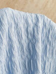 Soleia 新款度假风露背吊带镂空修身荷叶边迷你连衣裙，波西米亚风，度假风，秋季女装，复古风，假日风 - 淺藍色 - 查看 7