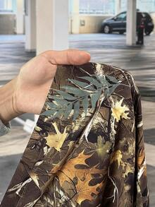 SHEIN CURVE+ 大码女式春夏基本款条纹树枝图案阔腿运动裤 - 彩色 - 查看 10