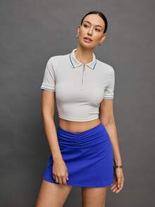 Activina 女士高尔夫和网球运动Polo衫 - 奶油色 - 查看 7