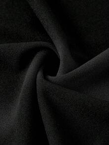 Ellevyn Women's Round Neck Rhinestone Embellished Waist Fitted Short Party Dress - Black - View 5