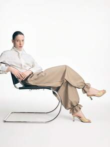 Mnmlis Women's Fashionable Versatile Commuter Heeled Sandals, Summer - Camel - View 2