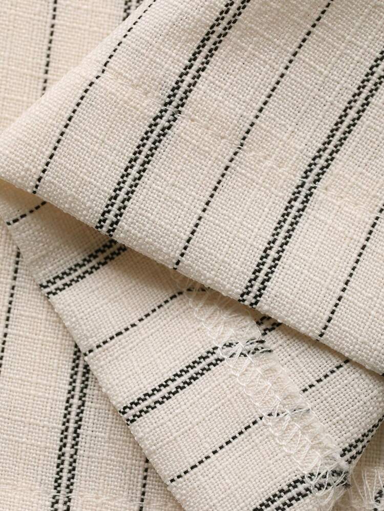 Women's Casual Striped V-Neck Faux Pocket Camisole And Wide Leg Pants 2-Piece Set, Spring/Summer