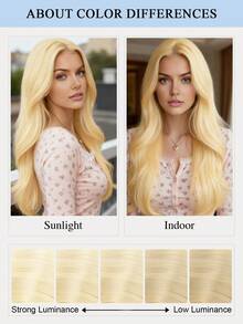 PU Hole Weft Human Hair Extension Butterfly Weft Hair Extension Real Human Hair 12-24inch Blonde Color Straight Human Hair Extensions Bundles Invisible Hair Extensions Human Hair For Daily & Wedding & Party - Multicolor - View 15