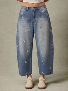 WESTFADE 女士牛仔裤 - 淺色水洗藍 - 查看 4