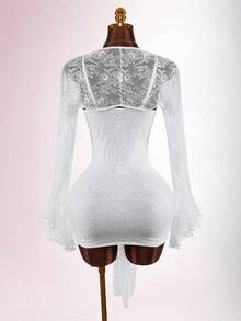 Amplova Women's Raspberry Purple 2 Pieces Sexy Avant-Garde Vacation Outfit, Includes Camisole And Wrap Hem - White - View 2