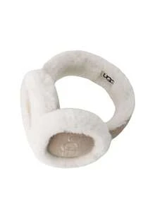 UGG Classic Women's Sheepskin Embroidery Earmuffs Sand - White - View 4