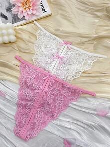 PetitDoll 2pcs Women's Sexy Panty-Like Underwear Set - Multicolor - View 5
