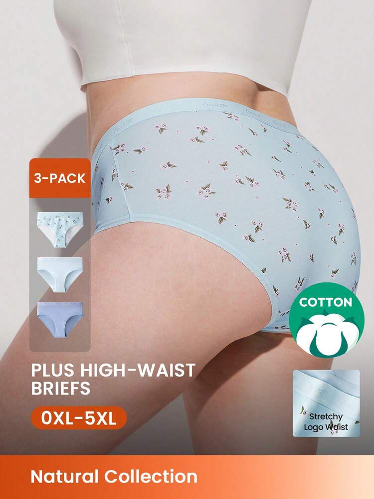Plus 3-Pack High-Waist Briefs