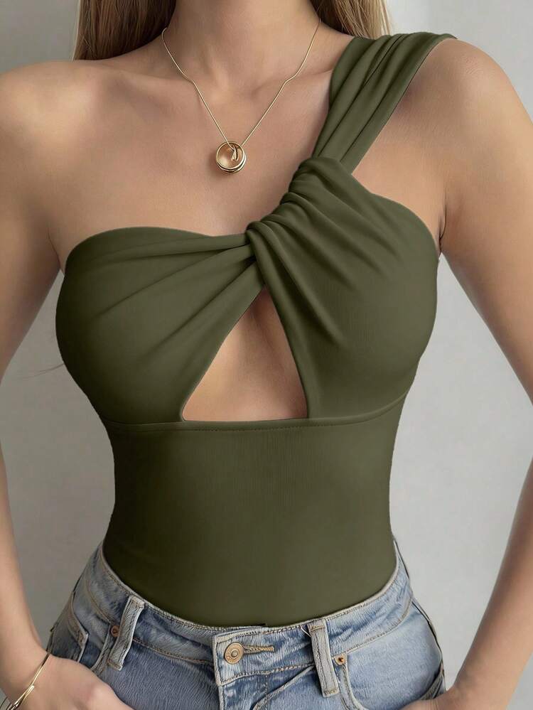 Women's Summer Hollow Cross Strap Fitted Sexy Casual Camisole