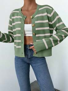 Cardigans para mujer - Verde - Ver 4