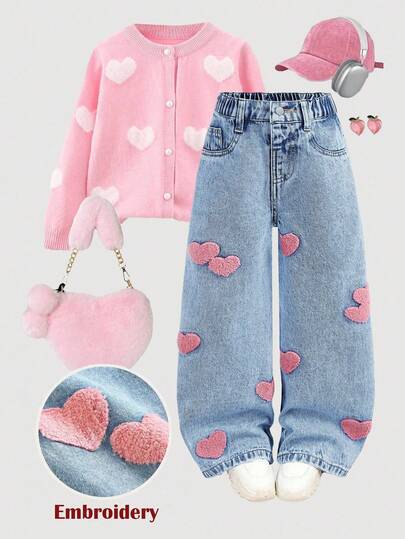 SHEIN Blugi albaștri lejeri, drepți, casual, de bază, pentru fete tinere, 2025, noi, pentru fete, de primăvară și vară, casual, stil boho, pentru vacanță, ținute de plajă, stil western street, ținute pentru vacanța de primăvară, ținute rave, pantaloni din denim pentru festivaluri